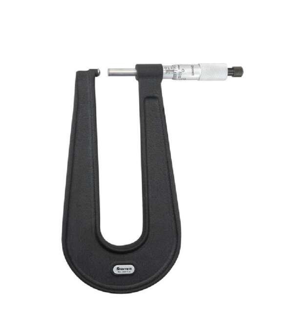 STARRETT  |  222MBXR  |  MICROMETRO EXTERIOR ANALOGO GARGANTA PROFUNFA 150MM RANGO 0-25MM T/FRICCION