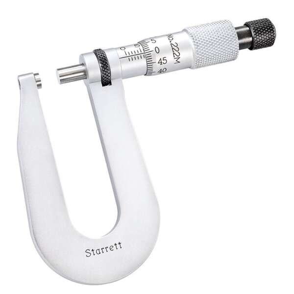 STARRETT  |  222XRL-1/2  |  MICROMETRO EXTERIOR ANALOGO GARGANTA PROFUNDA 0-1/2" T/MATRACA
