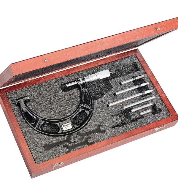 STARRETT  |  224ARLZ  |  SET DE MICROMETRO ANALOGO CON PUNTAS INTERCAMBIABLES 2-6"
