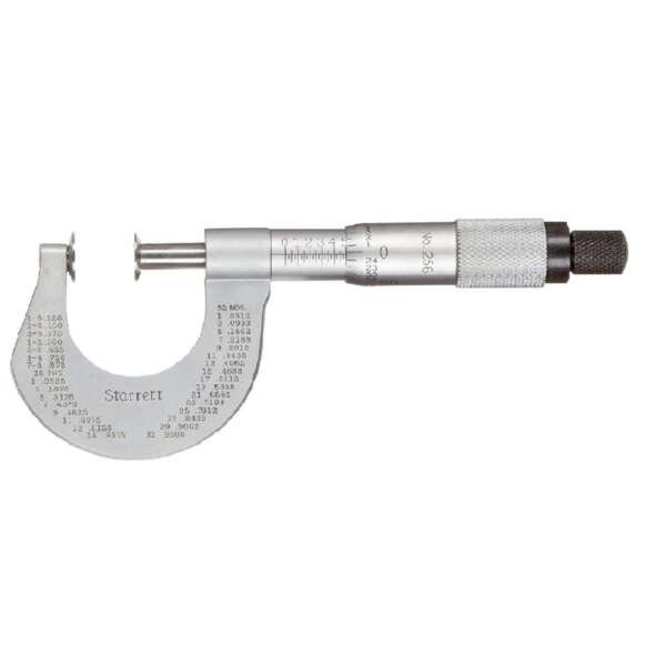 STARRETT  |  256RL-3  |  MICROMETRO EXTERIOR ANALOGO PUNTAS TIPO DISCO 2-3"