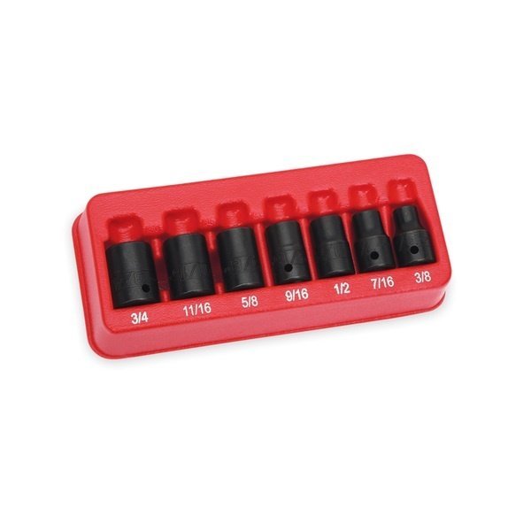SNAPON  |  307IMDYA  |  JGO. DE DADOS CORTOS IMPACTO 12 PUNTAS E- 1/2" (3/8"-3/4")