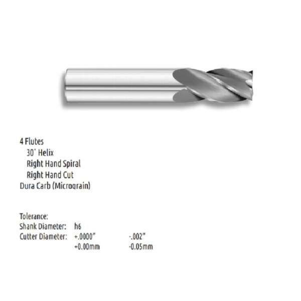 FULLERTON  |  CORTADOR02  |  CORTADOR CARB 4FL PL C/REC TIAIN 5/16" X 4"
