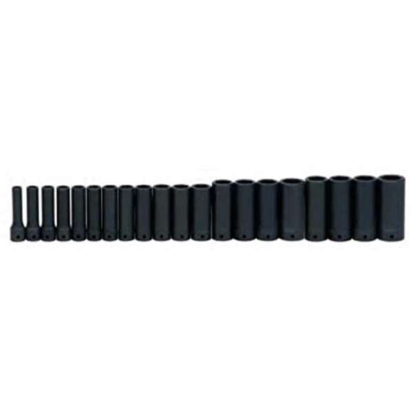WILLIAMS  |  37924  |  JGO. DADOS IMP. LARGOS 12PTAS E-1/2" 3/8- 1" 11PZAS