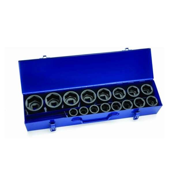 WILLIAMS  |  38901  |  JGO. DADOS HEX IMP. C/CAJA METAL E-3/4" 7/8-2" 16PZAS