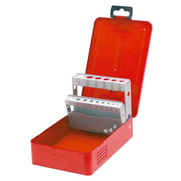 URREA  |  4077  |  CAJA METALICA P/15 BROCAS 7" X 4 -3/8" X 2 -1/8"