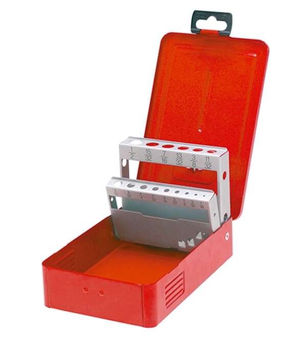 URREA  |  4077  |  CAJA METALICA P/15 BROCAS 7" X 4 -3/8" X 2 -1/8"