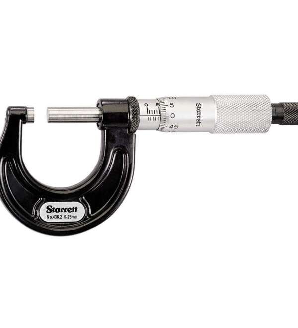 STARRETT  |  436.1XRL-1 W/SLC  |  MICROMETRO EXTERIOR ANALOGO 0-1" C/CERTIFICADO DE TRAZABILIDAD