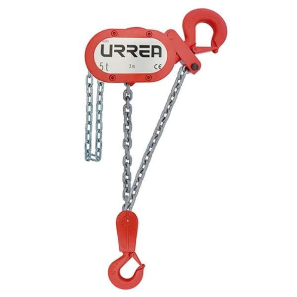 URREA  |  46303  |  POLIPASTO MANUAL CAP. 3TON CADENA 3 MT 2 RAMALES USO PESADO