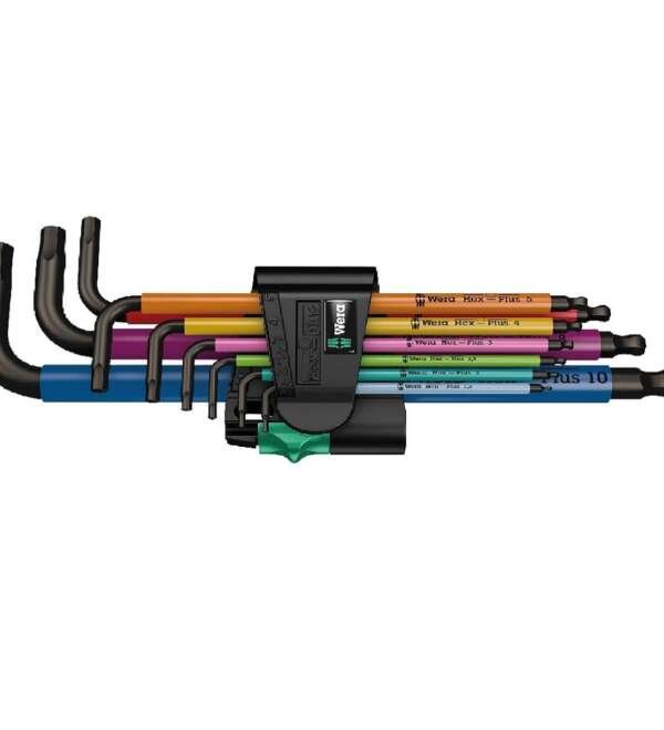 WERA  |  5022089001  |  JGO LLAVES ALLEN MULTICOLOR 1.5-10MM 9PZAS