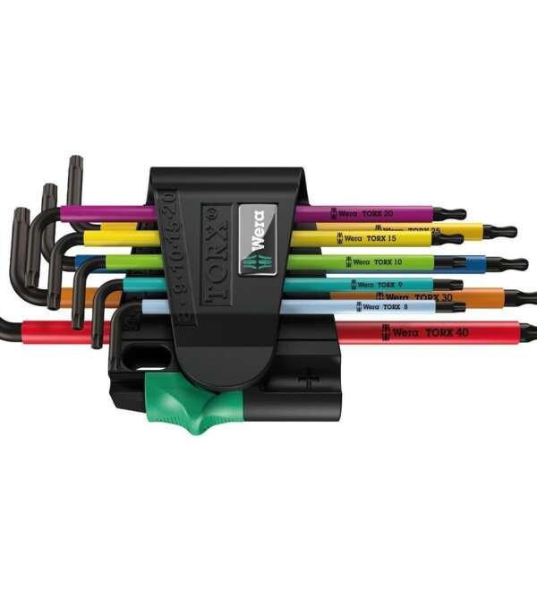 WERA  |  5024335001  |  JGO LLAVES ALLEN MULTICOLOR TORX TX8-TX40 9PZAS