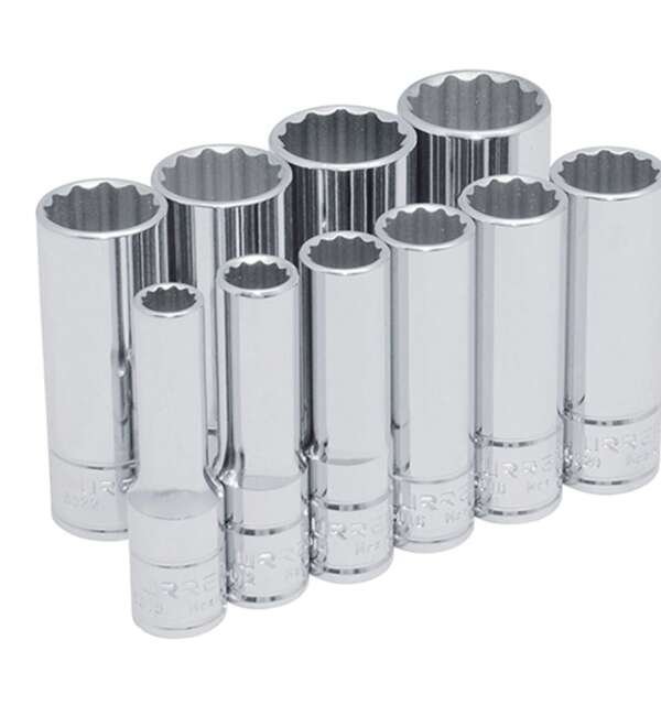 URREA  |  52107  |  JGO. DADOS LARGOS CUADRO 3/8" DE 5/16" A 7/8" 12 PUNTAS 10 PZAS EN RIEL