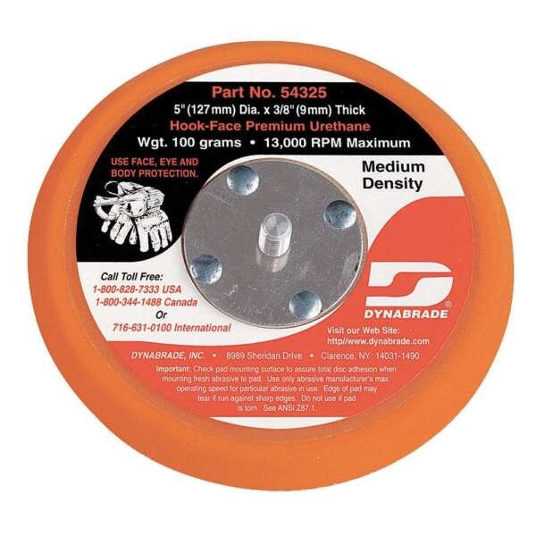 DYNABRADE  |  54325  |  RESPALDO 5" VELCRO C/GANCHO CORTO, 13,000 RPM