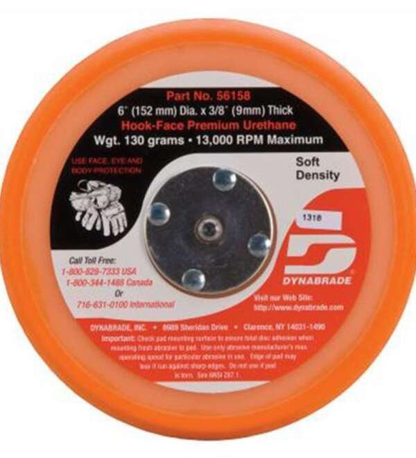 DYNABRADE  |  56158  |  PLATO/DISCO CON CARA DE GANCHOS 6" 56158