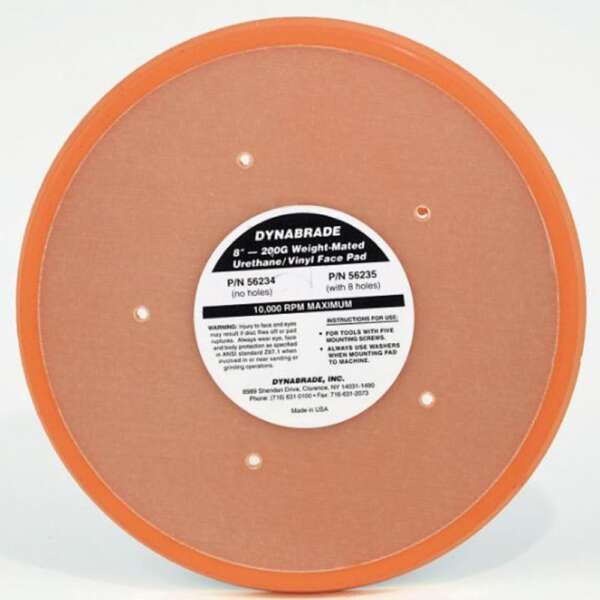 DYNABRADE  |  56234  |  RESPALDO 8" (203MM) SIN ORIFICIOS, 10,000 RPM