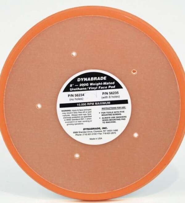 DYNABRADE  |  56234  |  RESPALDO 8" (203MM) SIN ORIFICIOS, 10,000 RPM