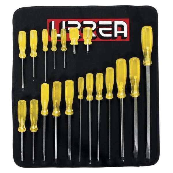 URREA  |  9600E  |  JGO DESARMADORES AMBAR COMBINADO 19 PZAS