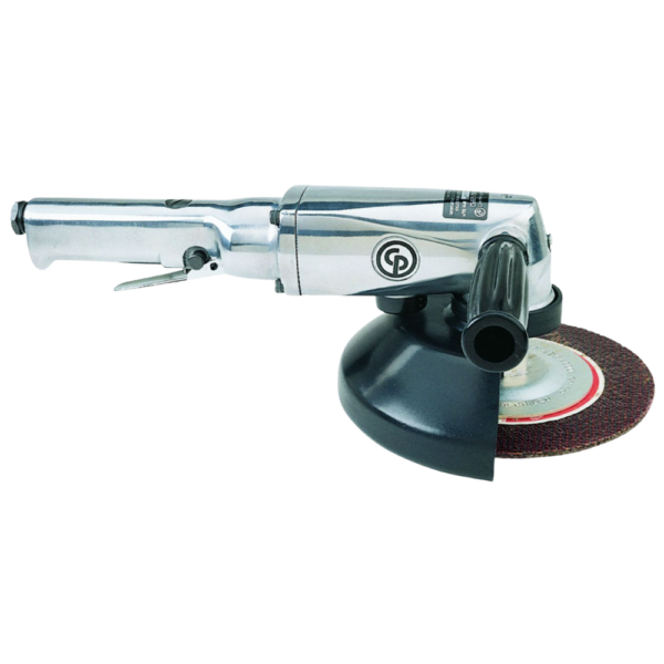 CHICAGO  |  CP857  |  ESMERILADORA ANGULAR NEUMATICA 7" 7,500RPM 1.3HP EJE 5/8-11