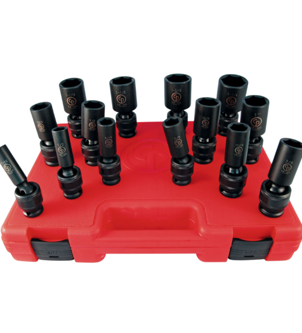 CHICAGO  |  SS4014DU  |  JGO DADOS DE IMPACTO JUNTA UNIVERSAL LARGOS E-1/2" 7/16" A 1 -1/4" 14 PZAS