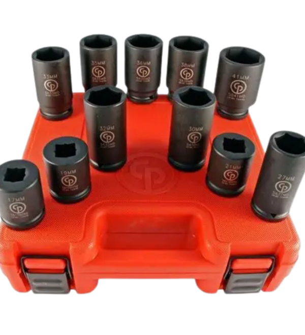 CHICAGO  |  SS6111DWS  |  JGO DADOS IMP REP DE RUEDAS E-3/4" 17 A 41MM 11 PZAS