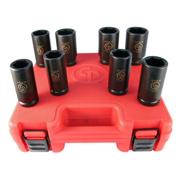 CHICAGO  |  SS618D  |  JGO DADOS DE IMPACTO LARGOS E-3/4" 26 A 38MM 8 PZAS