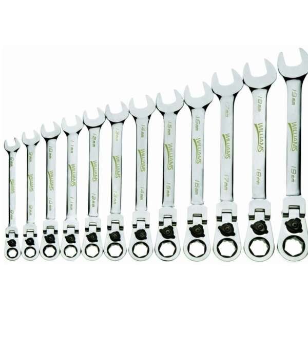WILLIAMS  |  MWS-12RCF  |  JGO. LLAVES COMBINADAS C/MATRACA 8-19MM