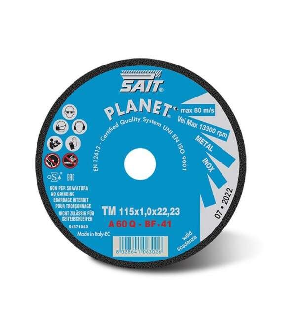 SAIT  |  6302  |  DISCO DE CORTE 4-1/2X1MM P/ACEROS INOX /ACERO