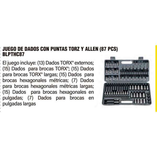 SNAPON  |  BLPTHC87  |  JUEGO DE DADOS CON PUNTAS TORZ Y ALLEN - Image 2