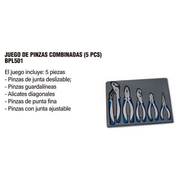 SNAPON  |  BPL501  |  JUEGO DE PINZAS COMBINADAS - Image 2