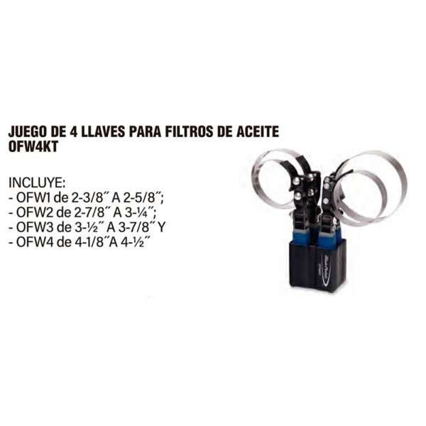 SNAPON  |  OFW4KT  |  JUEGO DE 4 LLAVES PARA FILTROS DE ACEITE - Image 2