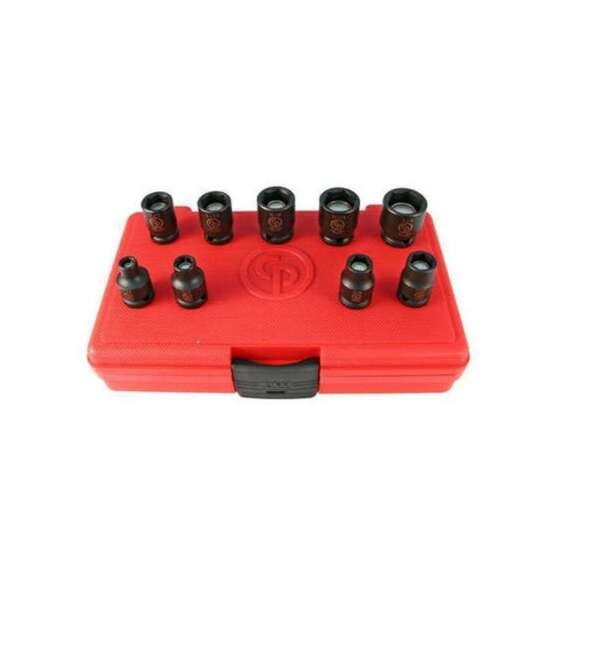 CHICAGO  |  SS309G  |  JGO DADOS DE IMPACTO MAGNETICOS E-3/8" 1/4" A 3/4" 9 PZAS