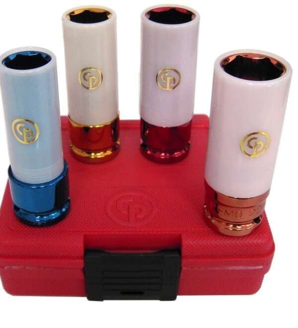 CHICAGO  |  SS414WP  |  JGO DADOS DE IMPACTO PARED DELGADA C/PROTEC E-1/2" 17 A 22MM 4 PZAS