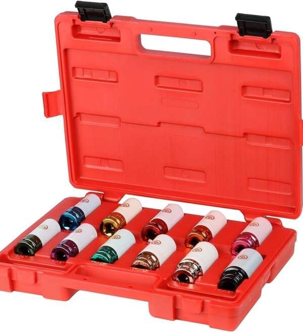 CHICAGO  |  SS4211WP  |  JGO DADOS IMPACTO PARED DELG C/PROTEC E-1/2" 3/4" A 1-1/16" Y 17 A 23MM 11 PZAS