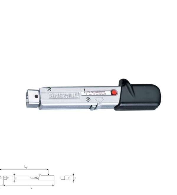 STAHLWILLE  |  50180004  |  TORQUIMETRO CLICK DE CABEZA INTERCAMBIABLE 8-40NM E-9X12MM