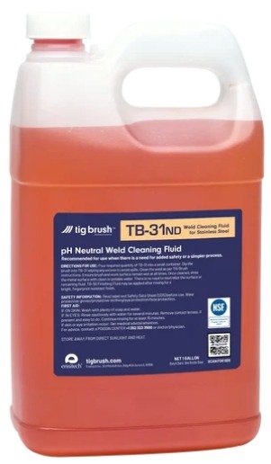 TIG BRUSH  |  TB31ND-5GALONES  |  FLUIDO NEUTRO PARA LIMPIEZA DE SOLDADURAS EN ACERO INOXIDABLE